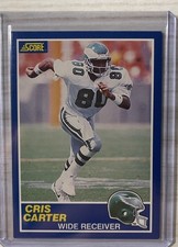 1989 Score - Cris Carter #72 Rookie Card. rookie card picture