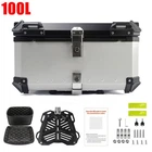 100L Motorcycle Luggage Tour Tail Box Scooter Trunk Storage Top Case Waterproof