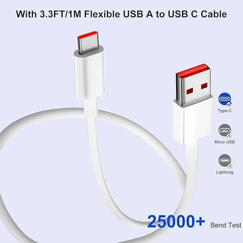 120W USB Plug Turbo Fast Charger for Xiaomi 14 Redmi Note 13 Pro+,with Cable 1M - Bild 4 von 5