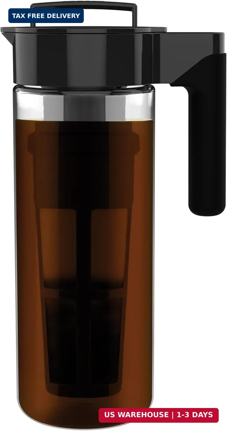 Takeya Glass Cold Brew Coffee Maker for Iced Coffee, Airtigh