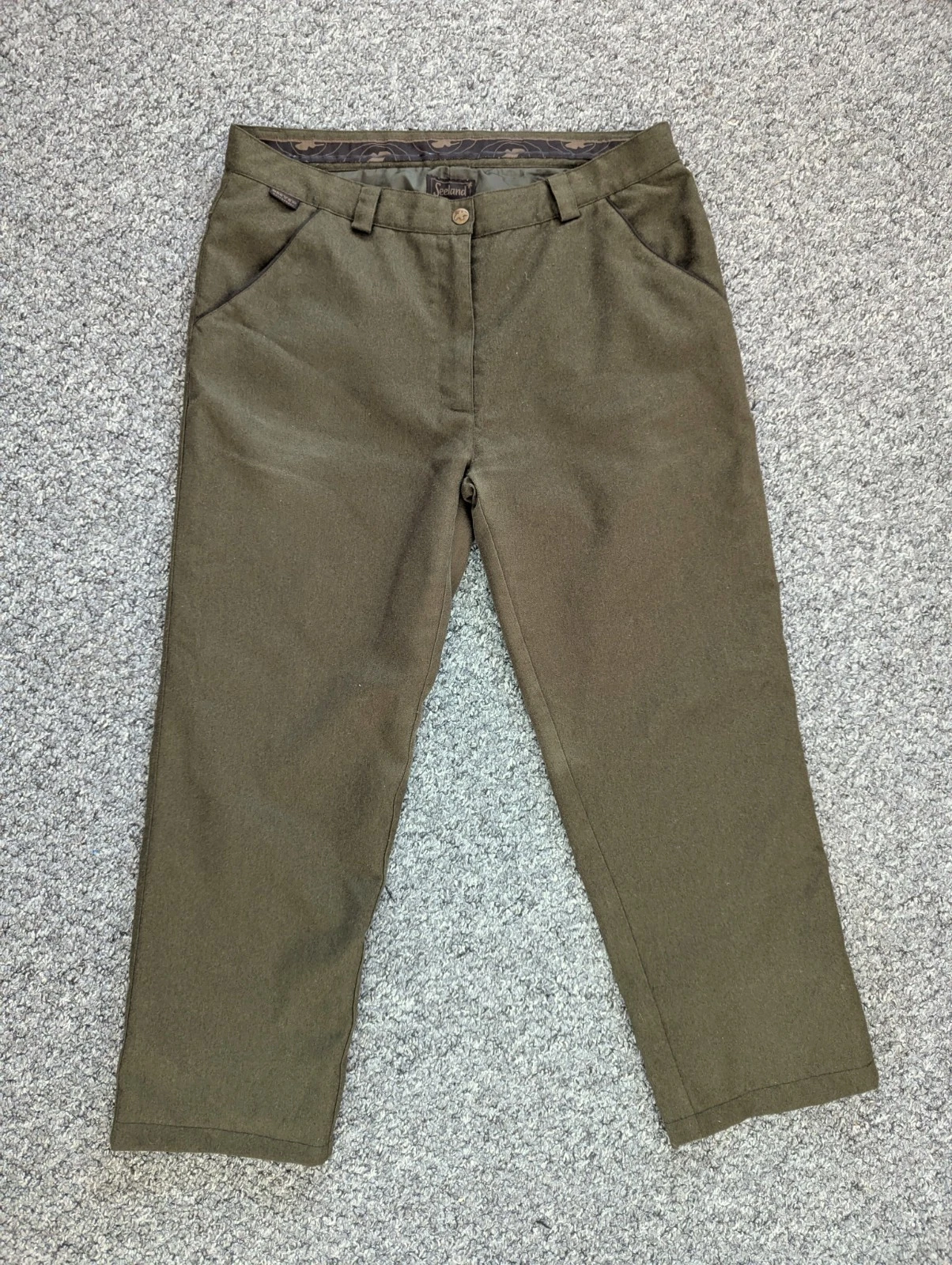 Men's Seeland Seetex Waterproof Forest Green Chino Trousers Size 44