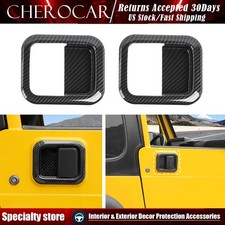 2x Carbon Fiber Door Handle Bowl Cover Trim For Jeep Wrangler Tj 97 Accessories