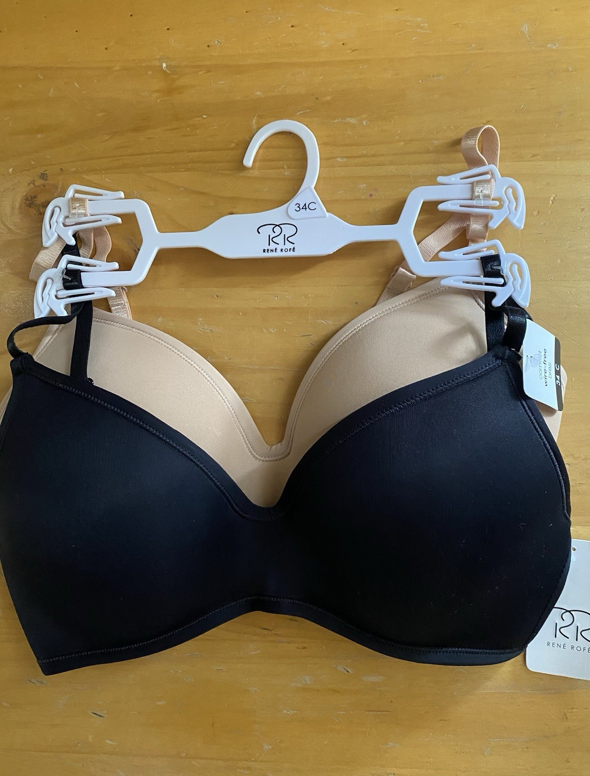 Rene Rofe 2 Set Women’s Wireless Bras Size 34C
