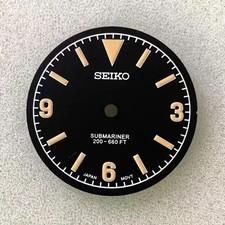 Yellow Retro Style Watch Dial fit 7S26 NH35 Movement 28.5mm