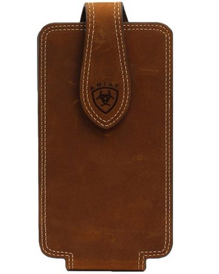 Ariat Double Stitched Large Leather Cell Phone Case Brown $60