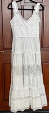 DOLCE & GABBANA Maxi  White Cotton Dress SZ: Small