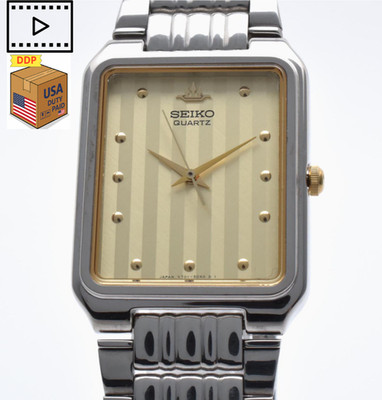 Vintage 1992 [NEAR MINT] SEIKO Galaxy V701-5K90 Gold Men's Quartz Watch JAPAN