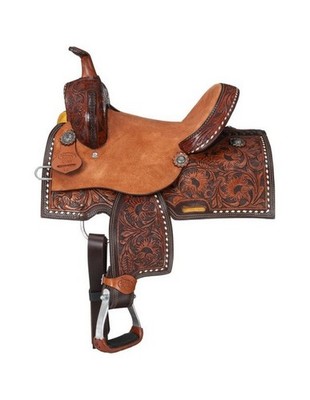 Silver Royal Western Saddle Autry Barrel Package Brown SR100Y