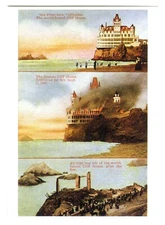 SEPT. 7, 1907 SAN FRANCISCO CLIFF HOUSE FIRE BURNING~NEW 1979 TRI-IMAGE POSTCARD