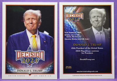 Donald J. Trump Decision 2024 Political Trading Cards Base Card #1