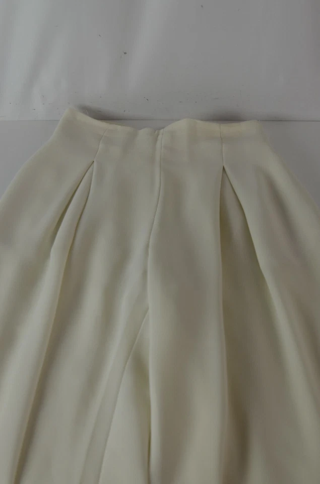 Pantalones plisados de cintura alta ABS para mujer talla 4 EE. UU. cremallera trasera informales pantalones fluidos Foto 4 de 4