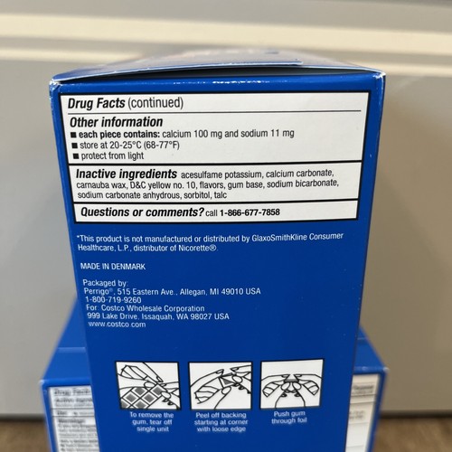 Kirkland Signature Quit Gum 4 mg 380 Pieces Stop Smoking Aid - Picture 5 of 7