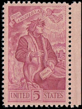 US Stamp #1268 - 1965 5¢ Dante Alighieri Painting, EzGrade™ VG/F, MNH, OG