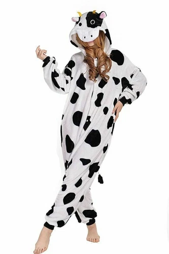 Adult children cow pajamas Cosplay Halloween Christmas costume craze - Imagen 4 de 14