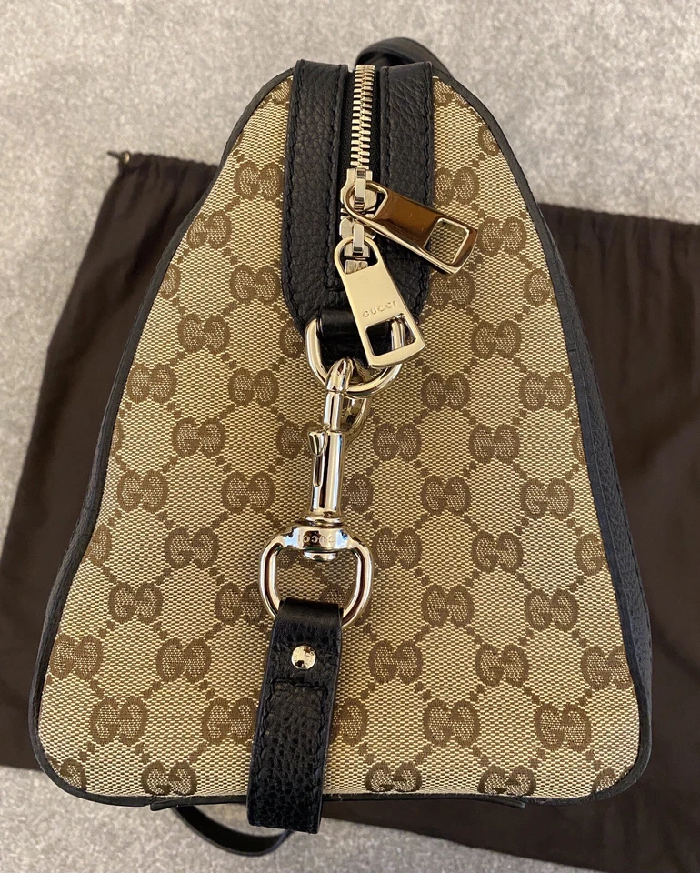 GENUINE GUCCI MONOGRAM MEDIUM BOSTON BAG HANDBAG WITH THE GUCCISSIMA DETAIL - Image 4 of 4