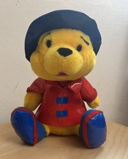 Classic Toy Co Winnie the Pooh Plush Vinyl Hat And Coat Paddington 1998 EUC