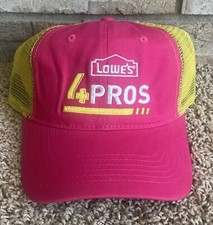 NEW LOWE  S 4 PROS Trucker Hat Cap Pink Neon SnapBack G