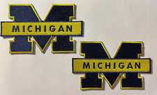 University of Michigan patch iron on 4" wide heat seal UMich u of m M 2 pieces