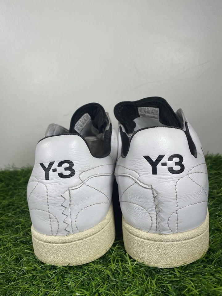 Adidas Y-3 Yohji Court Sport Men’s Size 10.5 White Black Leather FU9189 - Image 2 of 4