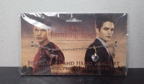 NECA TWILIGHT SAGA Breaking Dawn Part 1 BELLA'S WOLF & HEART BRACELET - Afbeelding 1 van 1