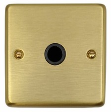 G&H CSB79B Standard Plate Satin Brushed Brass 1 Gang Flex Outlet Plate