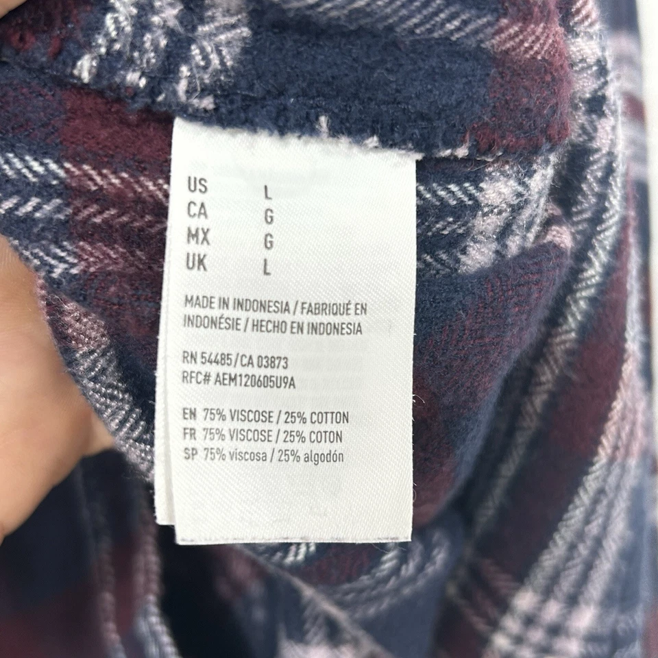 American Eagle Outfitters Ahh-flanela incrivelmente macia slim fit tamanho G - Imagem 4 de 4