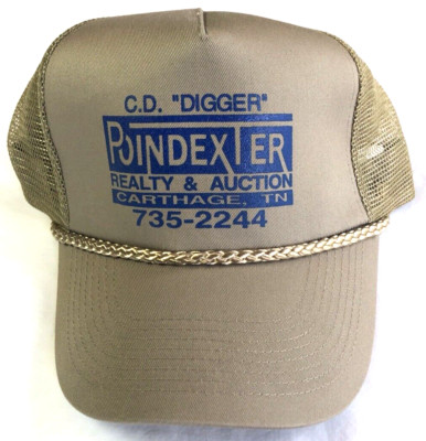 C.D. ''DIGGER'' POINDEXTER REALTY & AUCTION OC SNAPBACK COYOTE TRUCKER CAP HAT A7