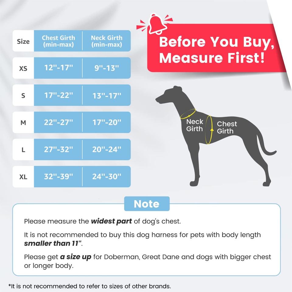 Dog Harness for Small Dogs, Dog Harness with Pet ID Tag, No Choke Dog