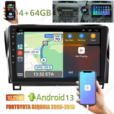 Android 15 For Toyota Tundra 2007-2013 Sequoia 2008-2019 Car Stereo GPS Radio BT