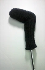 Extra Thick Knit Blade Putter Cover, Black, 10 Inches, Fits Ping