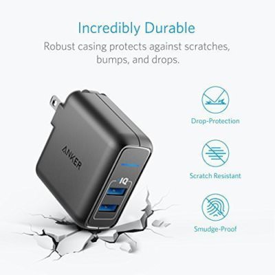 Anker Elite Dual Port 24W USB Travel Wall Charger PowerPort 2 with