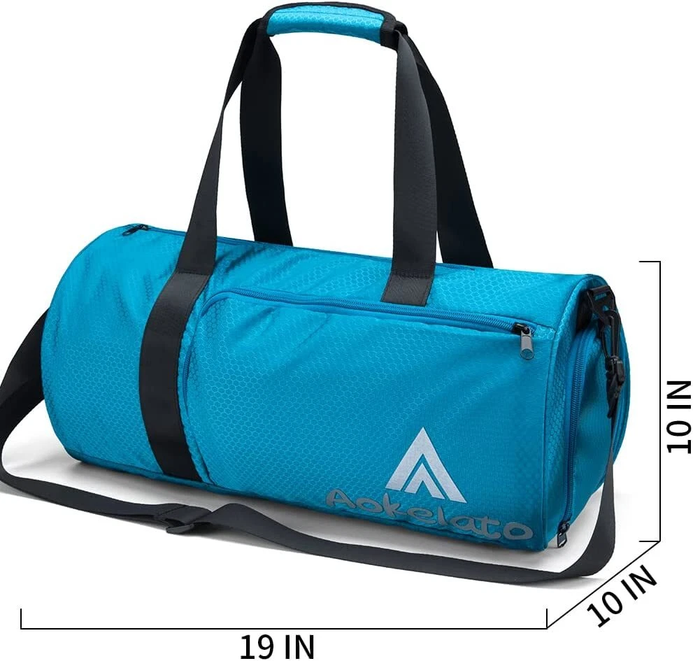 Gym 30L Duffel bag with Shoes Compartment Wet Pocket Blue Large