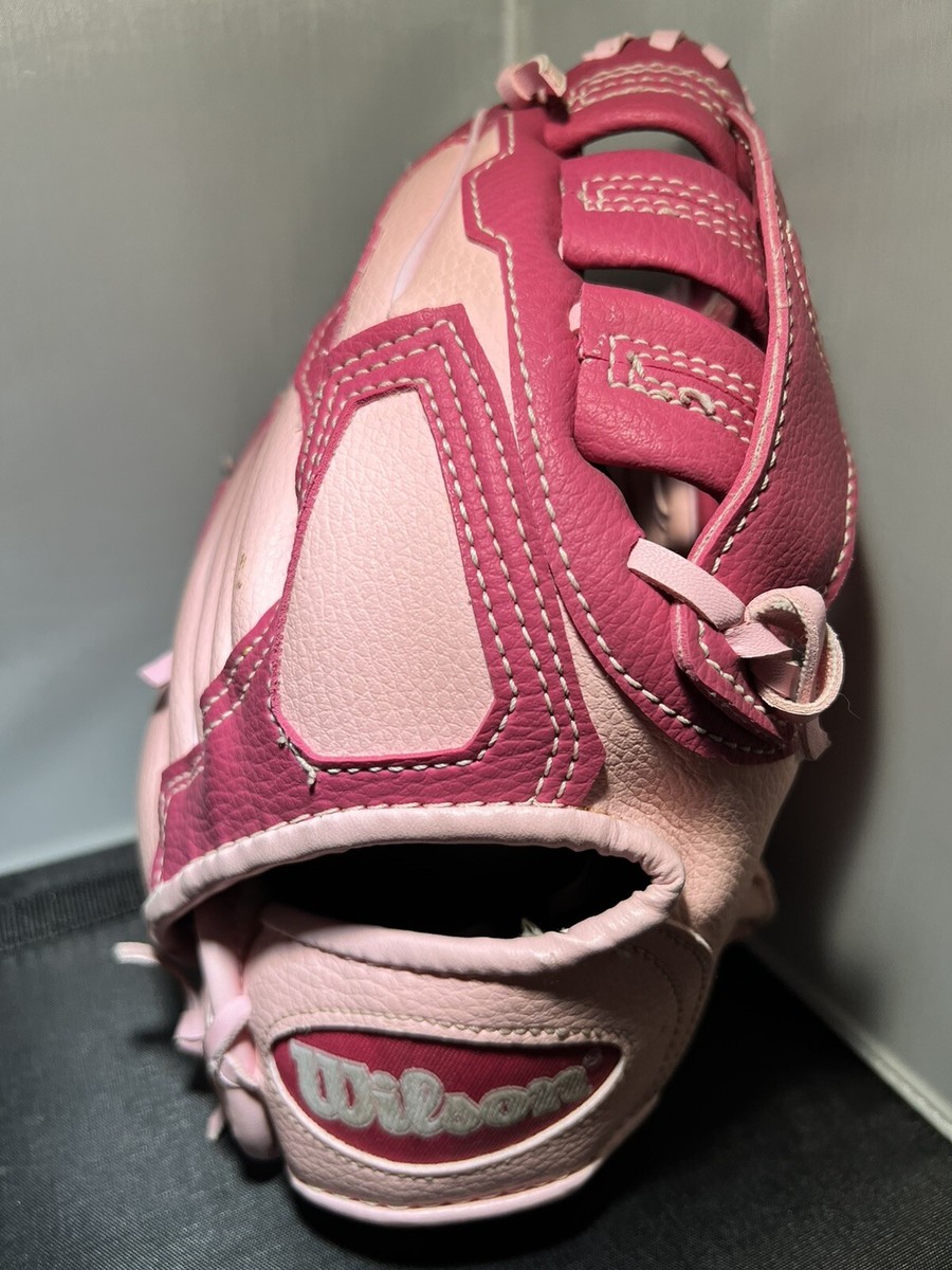 WILSON A300 Pink Right Handed T-Ball baseball Glove 10