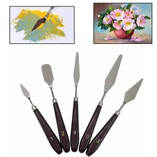 Stainless Steel Palette Knife Oil Painting Color Mixing Scraper 5PCS/Set