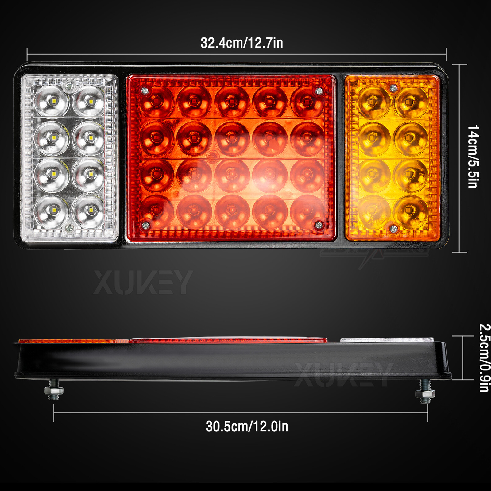 Pair Trailer Light Stop Rear Tail Light Truck Lorry Van Indicator