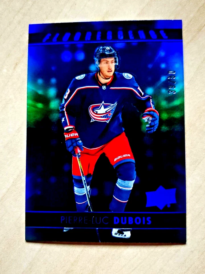 2017-18 Pierre-Luc Dubois Upper Deck Series 2 Blue Fluorescence /50 Rookie #F-46 - Image 3 of 4