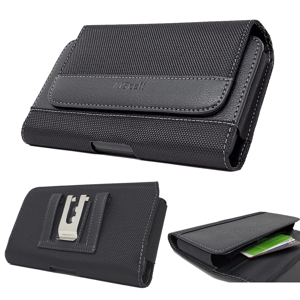 Cell Phone Pouch Tactical Holster Metal Belt Clip Loop Rugged Case (6 sizes) - Image 2 of 4