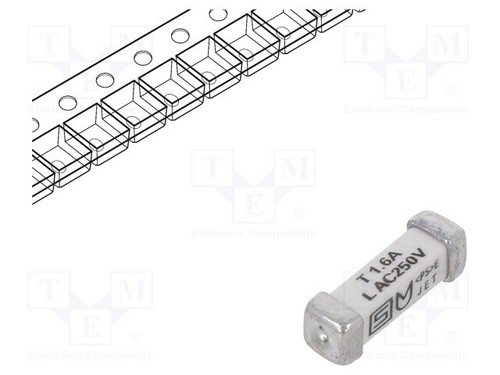 1,6A Sicherung: Schmelz 250VAC 125VDC Keramik träge SMD - 第 1/1 張圖片