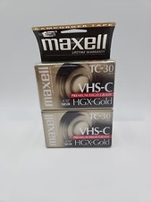 Maxell TC-30 VHS-C Premium High Grade HGX-Gold 4 Pack New Sealed