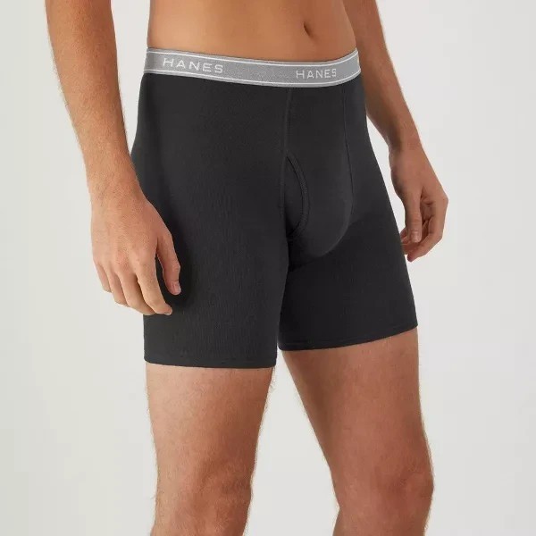 Men's Boxer Briefs by Hanes Black/Gray XL 9-Pack New With Tags image 3