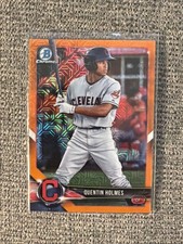 QUENTIN HOLMES 2018 BOWMAN CHROME ORANGE REFRACTOR prospect Guardians /25