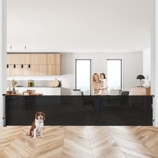 KISKIZ 145 INCH EXTRA WIDE RETRACTABLE GATE - ADJUSTABLE FOR DOORWAYS, STAIRS