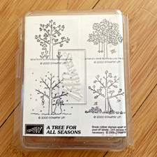 Stampin' Up - Rubber Stamp Set - A Tree for All Seasons 2000 - Set of 4 Winter