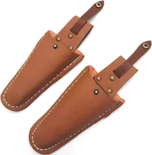 2 Pack Leather Pliers Holster for Belt, Gardening Pouch Belt with Pruners Holder