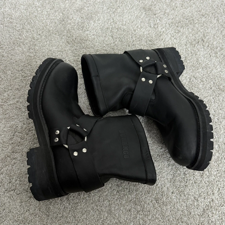 Botas Durango DS190 Arnés de Cuero Negro Para Hombre Motociclista Motocicleta Botas Talla 10E Foto 4 de 4