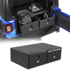 Dual Drawer Storage System Cargo Box for 2015-2025 Jeep Wrangler JK JL 4-Door