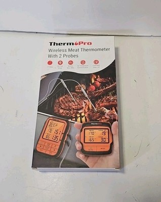THERM*PRO TP-28B Wireless Cooking Thermometer With 2 Probes. NIB.