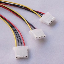 4 Pin Molex Male To 3 Port Molex IDE Female Power Supply Splitter Adapter Cable