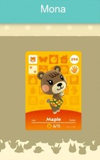 Animal Crossing Amiibo # 294 Mona / Maple Nfc...