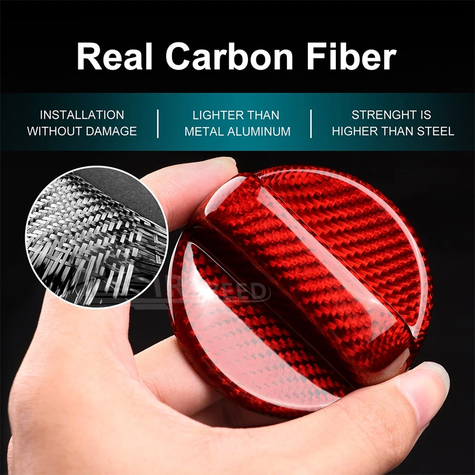 Tapa del tanque de combustible de fibra de carbono dura real para Mazda RX2/RX3/RX4/RX7/RX8 2004-2011 Foto 4 de 4